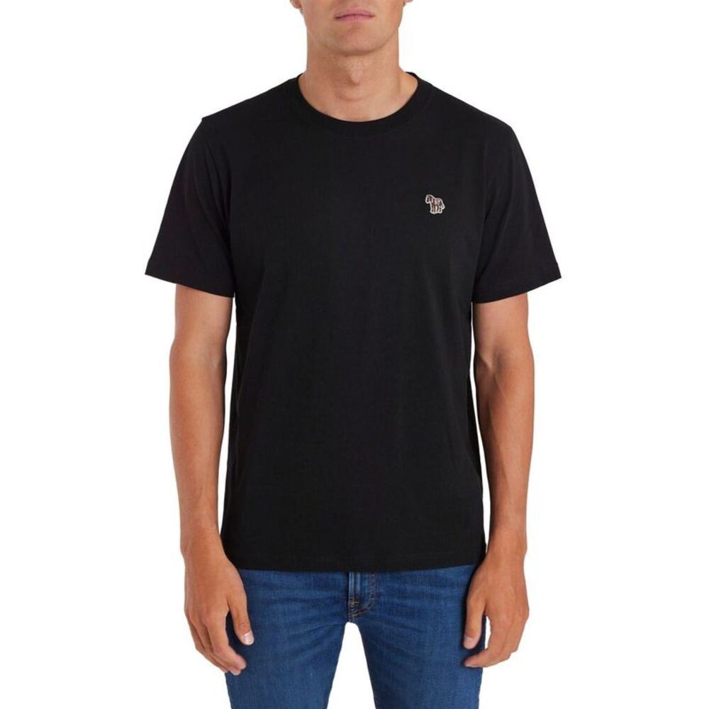 Paul Smith Mens Embroidered Motif Cotton T-Shirt / Black